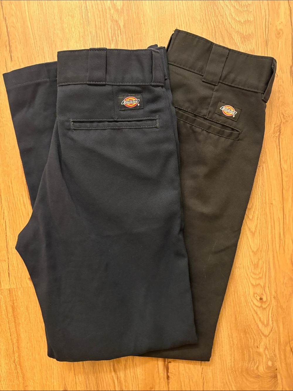 TWO Dickies Men's Pants in Navy and Black (size 30x32)
